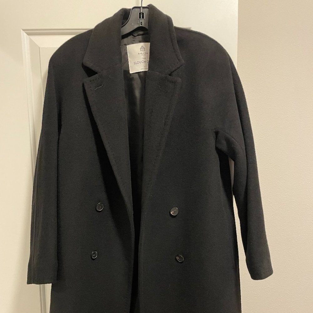 Aritzia Babaton The Slouch Coat in Black